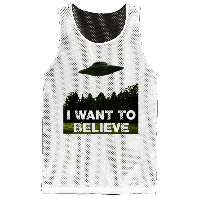 I Want To Believe The XFiles Mesh Reversible Basketball Jersey Tank