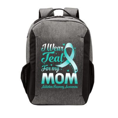 I Wear Teal For My Mom Addiction Recovery Awareness Rbbon Gift Vector Backpack