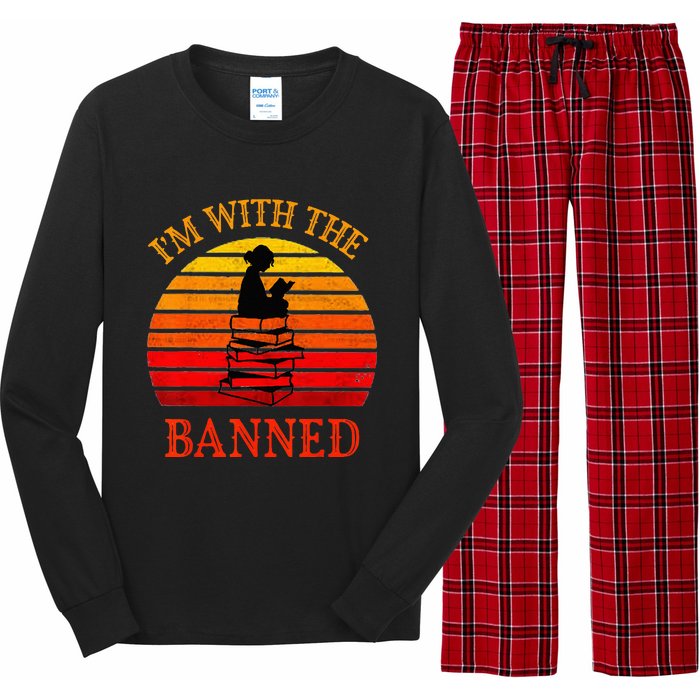 I'm With The Banned Books I Read Banned Books Lovers Long Sleeve Pajama Set