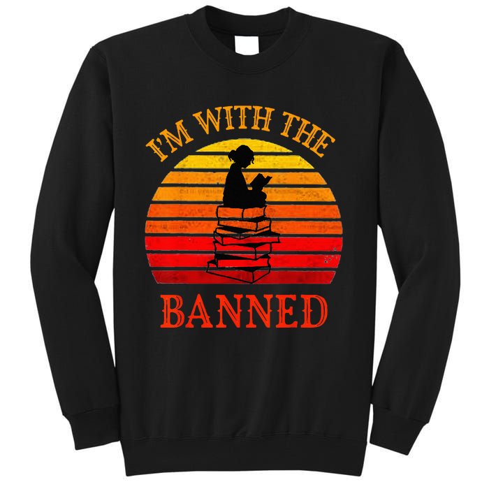 I'm With The Banned Books I Read Banned Books Lovers Tall Sweatshirt