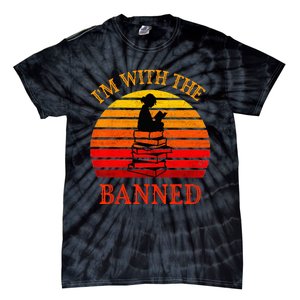 I'm With The Banned Books I Read Banned Books Lovers Tie-Dye T-Shirt