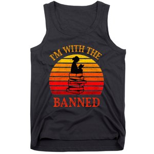 I'm With The Banned Books I Read Banned Books Lovers Tank Top