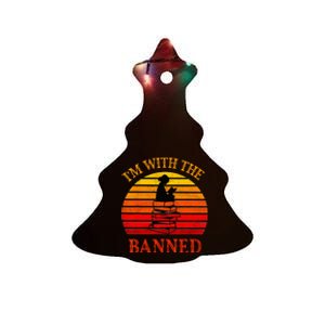 I'm With The Banned Books I Read Banned Books Lovers Ceramic Tree Ornament