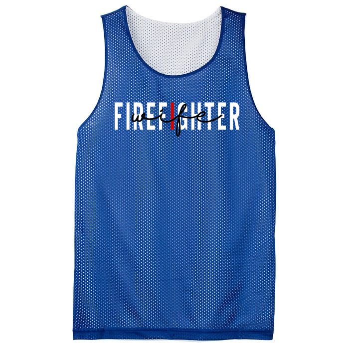 Ire Wife Thin Red Line Firefighter Wife Gift Mothers Day Gift Mesh Reversible Basketball Jersey Tank