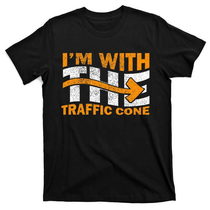 IM With The Traffic Cone Costume Funny Halloween Couple T-Shirt