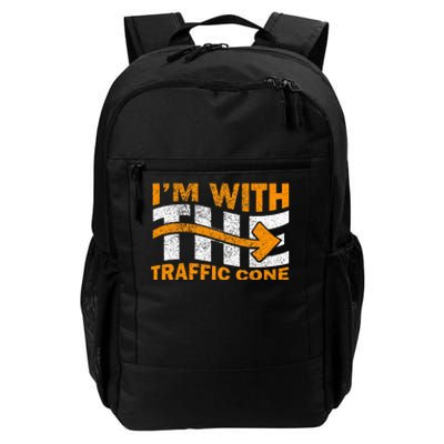 IM With The Traffic Cone Costume Funny Halloween Couple Daily Commute Backpack