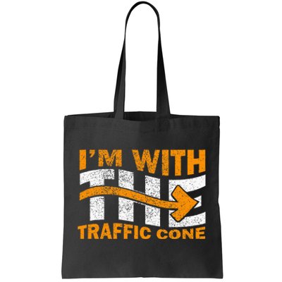 IM With The Traffic Cone Costume Funny Halloween Couple Tote Bag