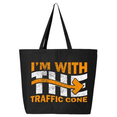 IM With The Traffic Cone Costume Funny Halloween Couple 25L Jumbo Tote