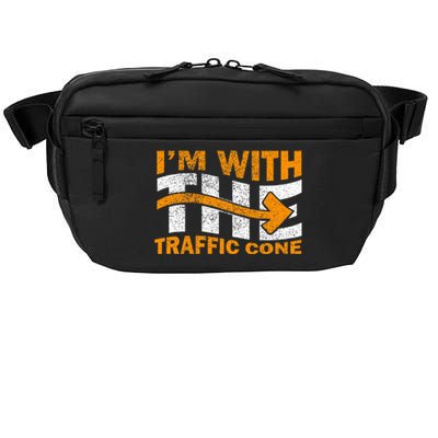 IM With The Traffic Cone Costume Funny Halloween Couple Crossbody Pack