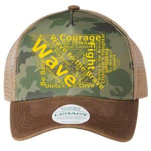 Iowa Wave To The Brave Sick Children Word Cloud Legacy Tie Dye Trucker Hat