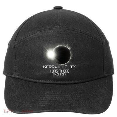 I Was There Total Solar Eclipse Kerrville Texas 7-Panel Snapback Hat