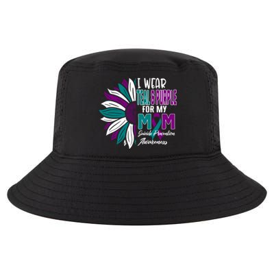 I Wear Teal And Purple For My Mom Suicide Prevention Awareness Gift Cool Comfort Performance Bucket Hat