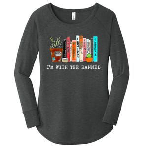 Im With The Banned Funny Book Readers I Read Banned Books Women's Perfect Tri Tunic Long Sleeve Shirt