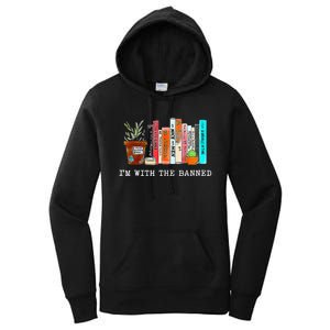 Im With The Banned Funny Book Readers I Read Banned Books Women's Pullover Hoodie