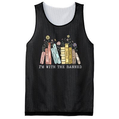 IM With The Banned Books I Read Banned Books Lovers Mesh Reversible Basketball Jersey Tank