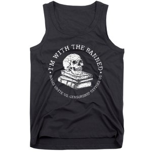 I'm With The Banned Books Funny Book Lover Tank Top