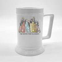 I'm with The Banned Funny Book Readers I Read Banned Books Beer Stein