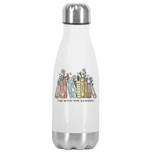 I'm with The Banned Funny Book Readers I Read Banned Books Stainless Steel Insulated Water Bottle