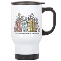 I'm with The Banned Funny Book Readers I Read Banned Books Stainless Steel Travel Mug