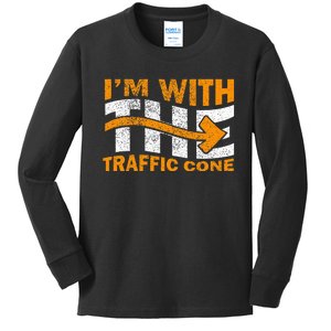 IM With The Traffic Cone Costume Kids Long Sleeve Shirt