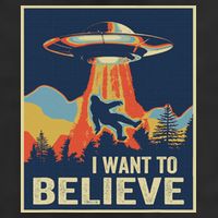 I Want To Believe Bigfoot Area 51 Alien UFO Adult Drive Performance Visor