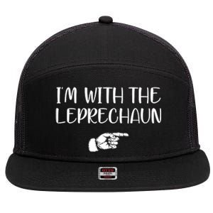 Im With The Leprechaun 7 Panel Mesh Trucker Snapback Hat