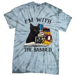 I'm with The Banned Read Banned Books Lover BookWorm Tie-Dye T-Shirt