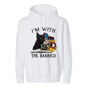 I'm with The Banned Read Banned Books Lover BookWorm Garment-Dyed Fleece Hoodie