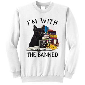 I'm with The Banned Read Banned Books Lover BookWorm Sweatshirt