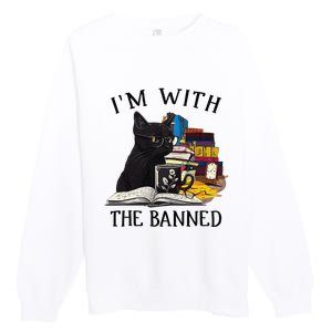 I'm with The Banned Read Banned Books Lover BookWorm Premium Crewneck Sweatshirt