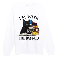 I'm with The Banned Read Banned Books Lover BookWorm Premium Crewneck Sweatshirt