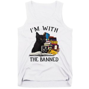 I'm with The Banned Read Banned Books Lover BookWorm Tank Top