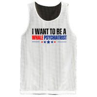 I Want To Be A Whale Psychiatrist Funny Political Mesh Reversible Basketball Jersey Tank