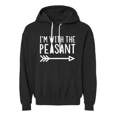 IM With The Peasant Funny Matching Halloween Couple Costume Garment-Dyed Fleece Hoodie