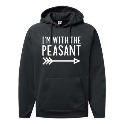 IM With The Peasant Funny Matching Halloween Couple Costume Performance Fleece Hoodie