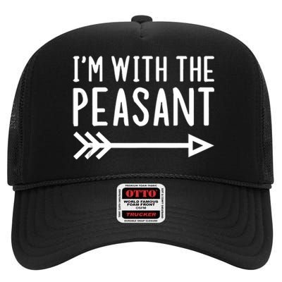 IM With The Peasant Funny Matching Halloween Couple Costume High Crown Mesh Back Trucker Hat