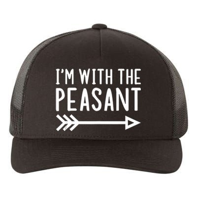 IM With The Peasant Funny Matching Halloween Couple Costume Yupoong Adult 5-Panel Trucker Hat