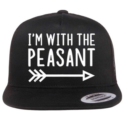 IM With The Peasant Funny Matching Halloween Couple Costume Flat Bill Trucker Hat