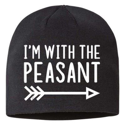 IM With The Peasant Funny Matching Halloween Couple Costume Sustainable Beanie