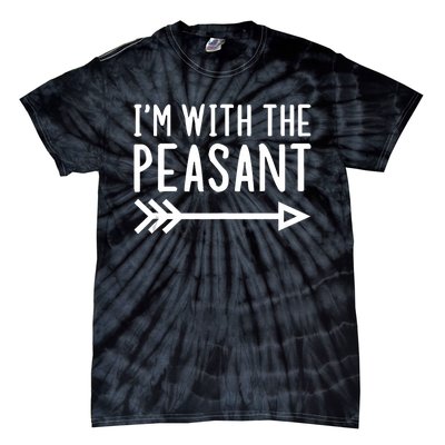 IM With The Peasant Funny Matching Halloween Couple Costume Tie-Dye T-Shirt