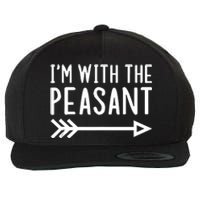 IM With The Peasant Funny Matching Halloween Couple Costume Wool Snapback Cap