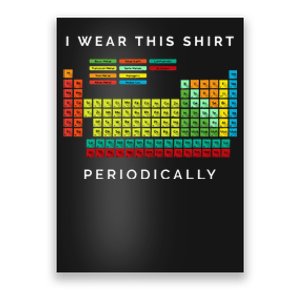 I Wear This Periodically. Periodic Table Chemistry Pun Poster