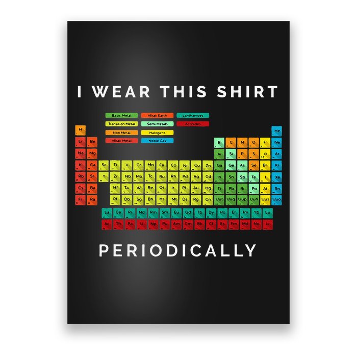 I Wear This Periodically. Periodic Table Chemistry Pun Poster