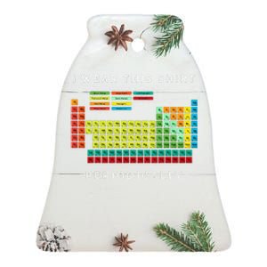 I Wear This Periodically. Periodic Table Chemistry Pun Ceramic Bell Ornament