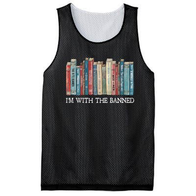 Im With The Banned Books Reading Librarian Mesh Reversible Basketball Jersey Tank