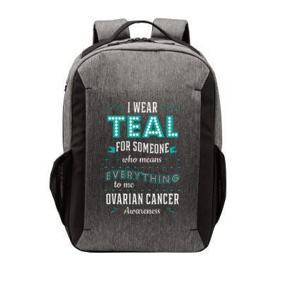 I Wear Teal Ovarian Cancer Awareness Carcinoma Gynecology Vector Backpack