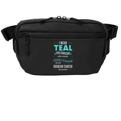 I Wear Teal Ovarian Cancer Awareness Carcinoma Gynecology Crossbody Pack