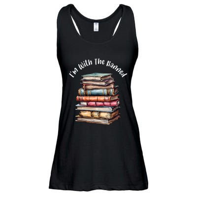 IM With The Banned Books Vintage Librarian Life Retro Ladies Essential Flowy Tank