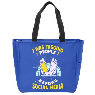 I Was Tagging People Before Social Media Zip Tote Bag