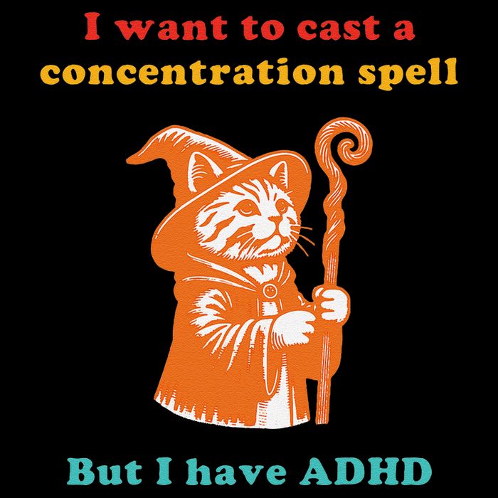 I Want To Cast A Concentration Spell But I Have Adhd Cat 16 in Basic Backpack